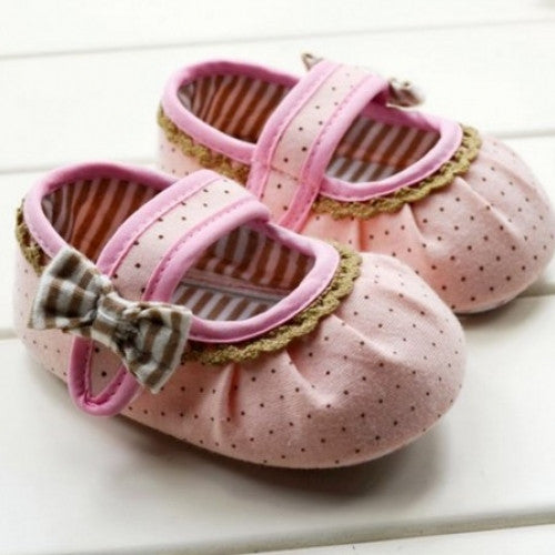 Polka Dot Flower Shoes First Walkers