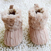 Baby Boots Crochet Knit Fleece