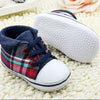 Plaid Lace Up Soft Sole Shoes