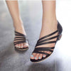 Cut-outs Flat Zip Ladies Sandals Open Toe