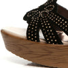 Rhinestone Sandals Rivet Wedge