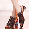 Summer Fish Mouth Woman Leather Sandals